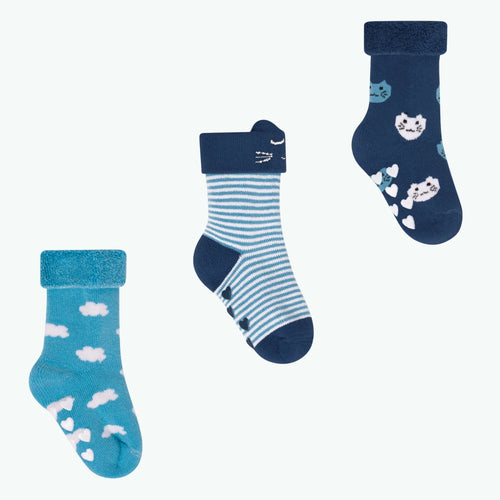 Chaussettes Dans les nuages - Pack de chaussettes bébé - Bleu - Cabaia -  - Cabaia
