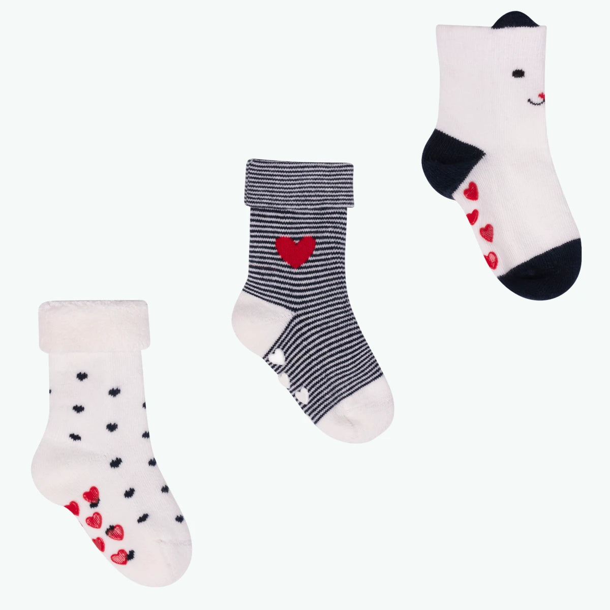 Chaussettes Petit Coeur - Pack de chaussettes bébé - Cabaia - 