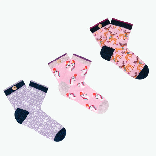 Chaussettes We wish you a pink christmas - Cabaia