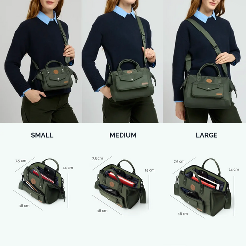 Crossbody Adventurer Medium Grotta Verde - Cabaia -  - Cabaia