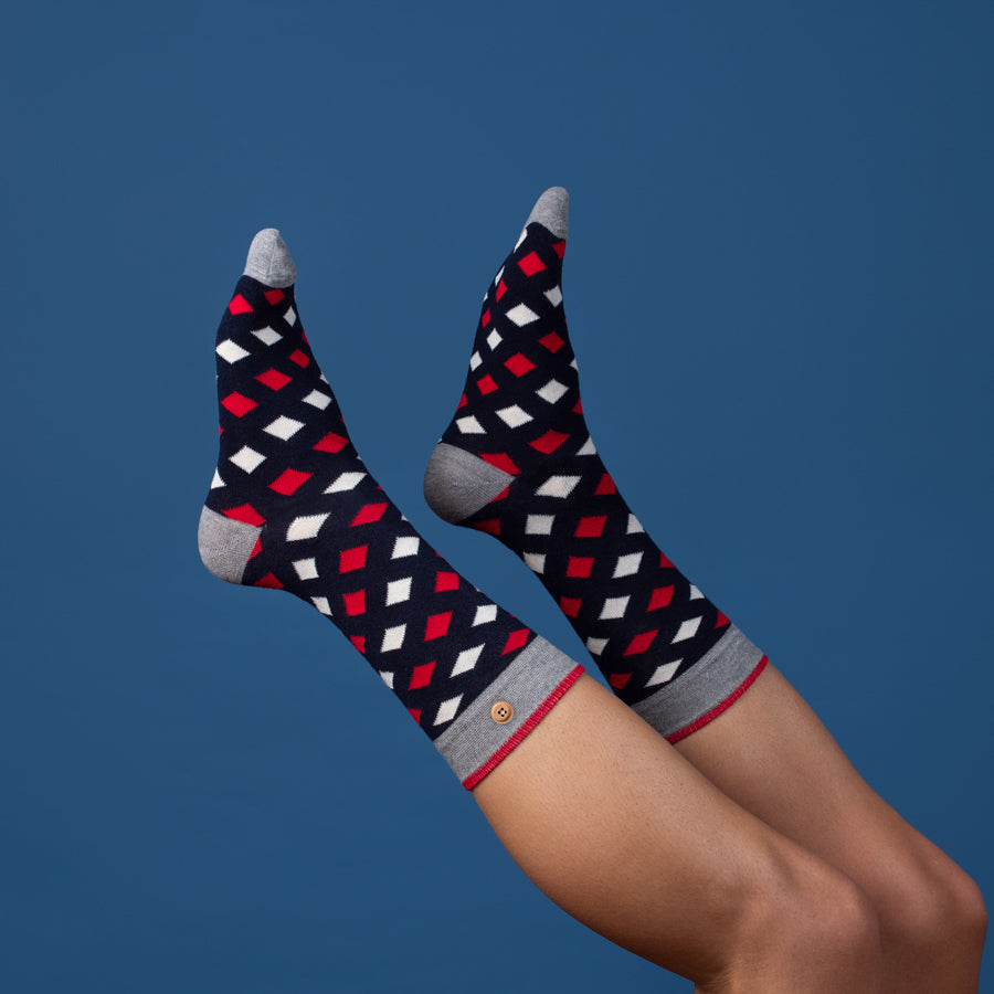 Chaussettes Anthony & Kate - Navy - Cabaia - 